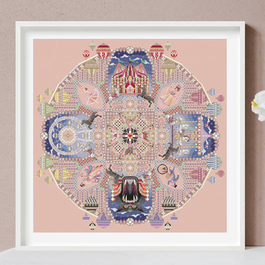 Festive Fervor Mandala Cross Stitch Pattern PDF