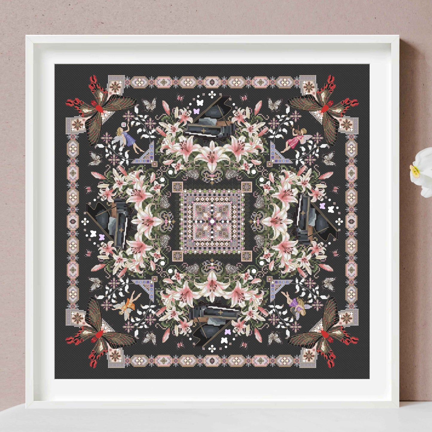 Piano Mandala Cross Stitch PDF