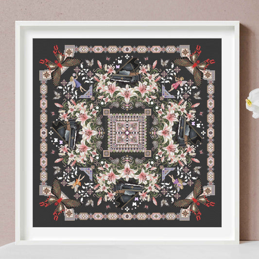 Piano Mandala Cross Stitch PDF
