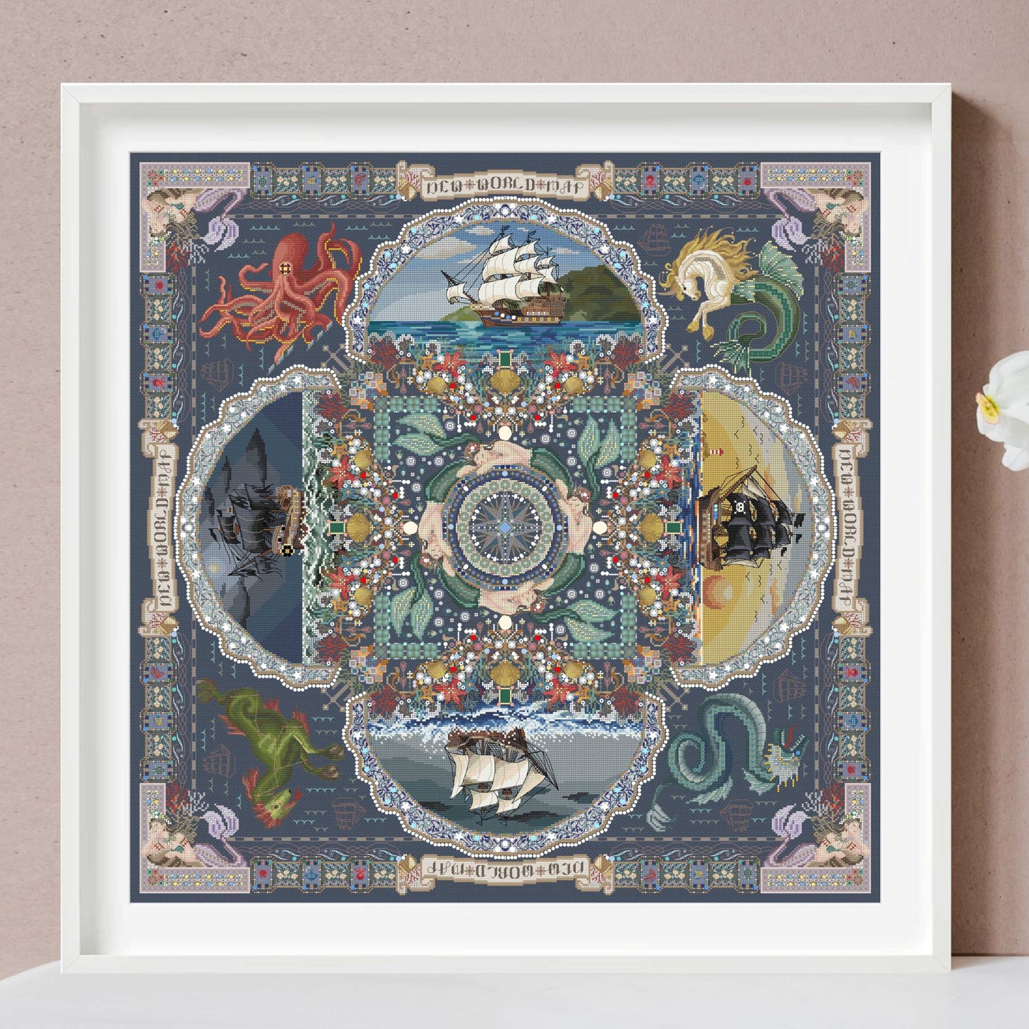 Treasure Bay Mandala Cross Stitch Pattern PDF