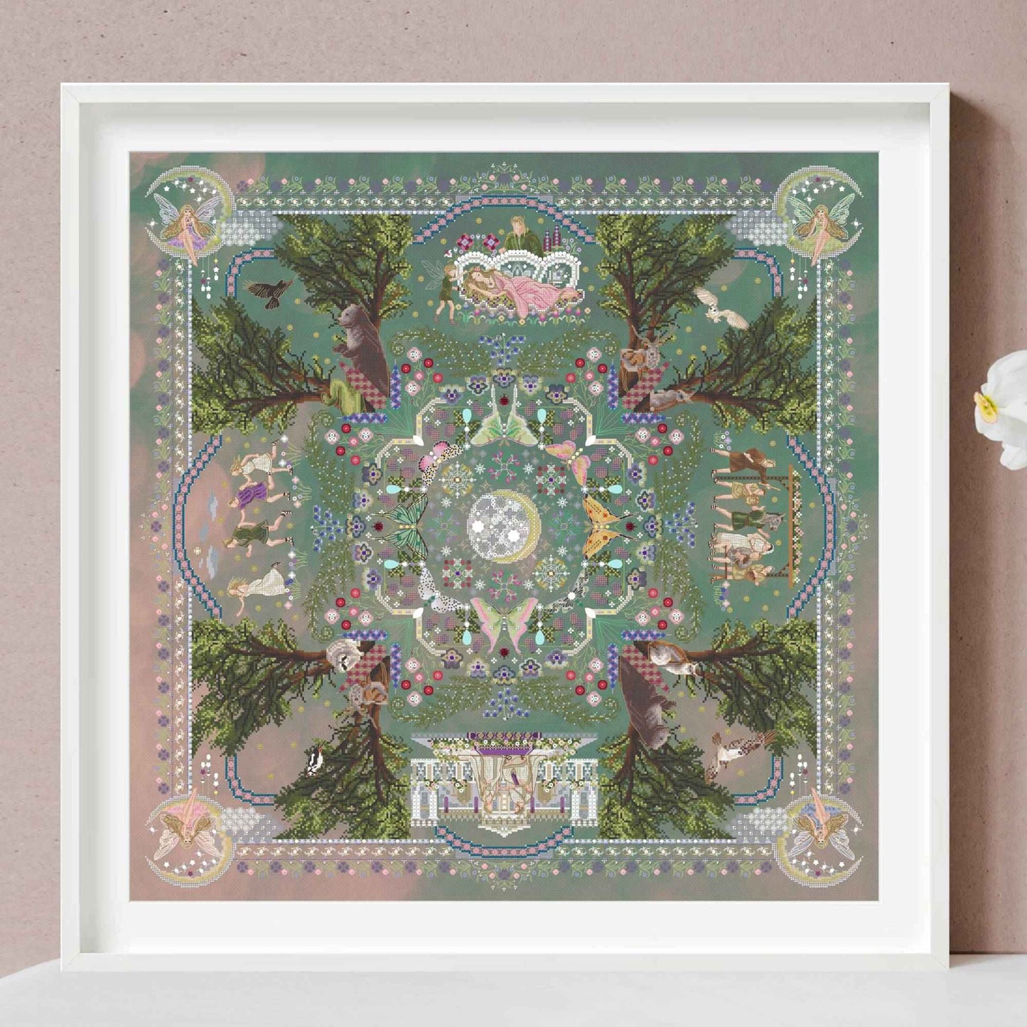A Midsummer Night's Dream Mandala Cross Stitch PDF