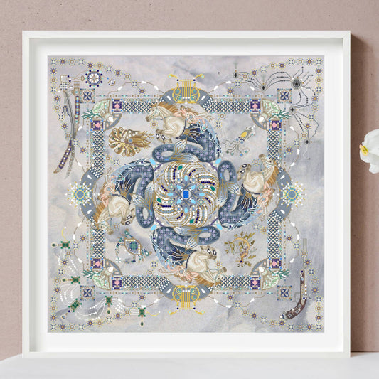 Siren's Ledger Mandala Cross Stitch PDF
