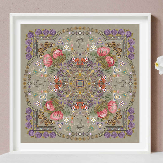 The Skeleton's Vow Mandala Cross Stitch PDF