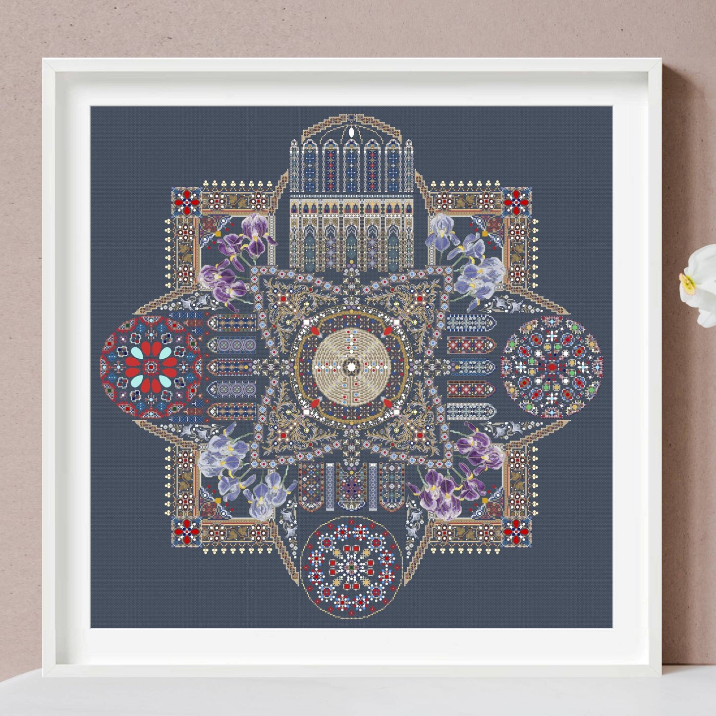 Echoes of Light Mandala Cross Stitch PDF