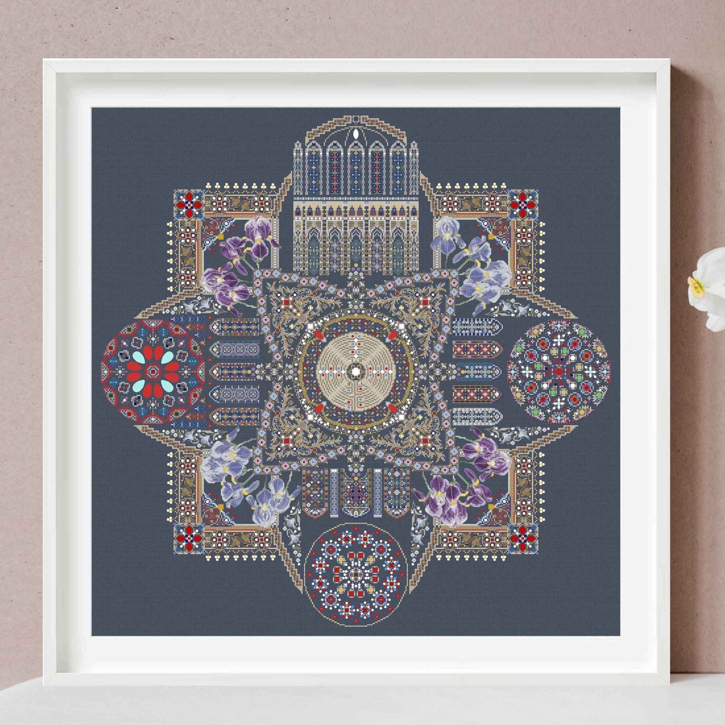 Echoes of Light Mandala Cross Stitch PDF