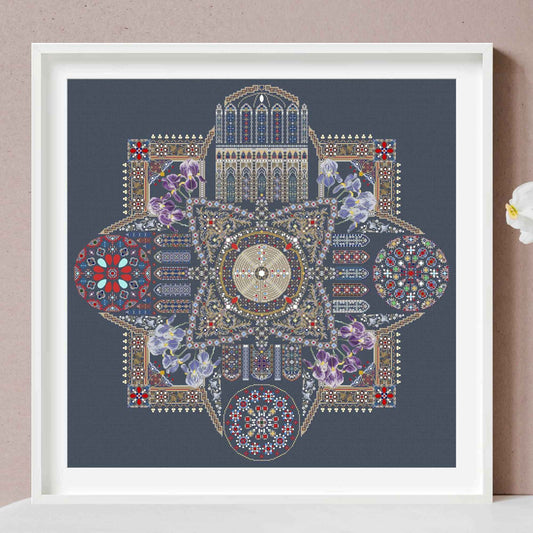 Echoes of Light Mandala Cross Stitch PDF