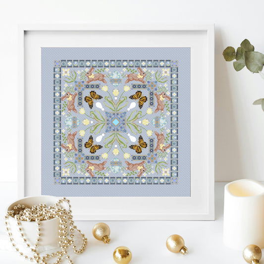April Mandala Cross Stitch Pattern PDF