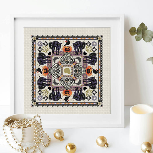 October Mandala Cross Stitch Pattern PDF