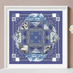 Glacial Serenity Mandala Cross Stitch PDF - TOTOOSTITCH