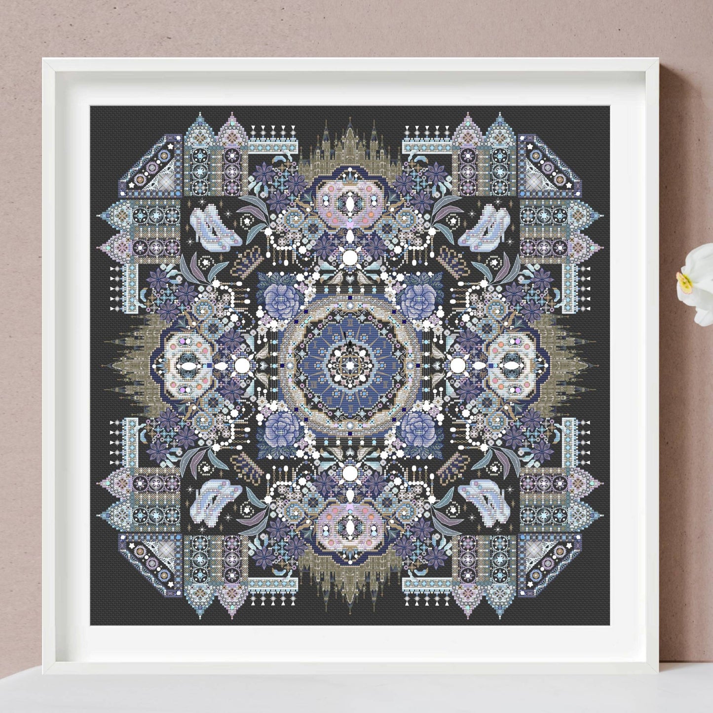 Cinderella Mandala Cross Stitch Pattern PDF