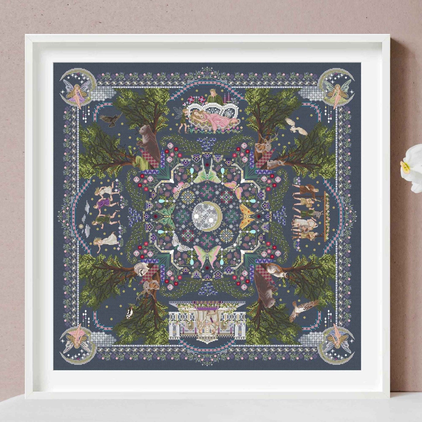A Midsummer Night's Dream Mandala Cross Stitch PDF