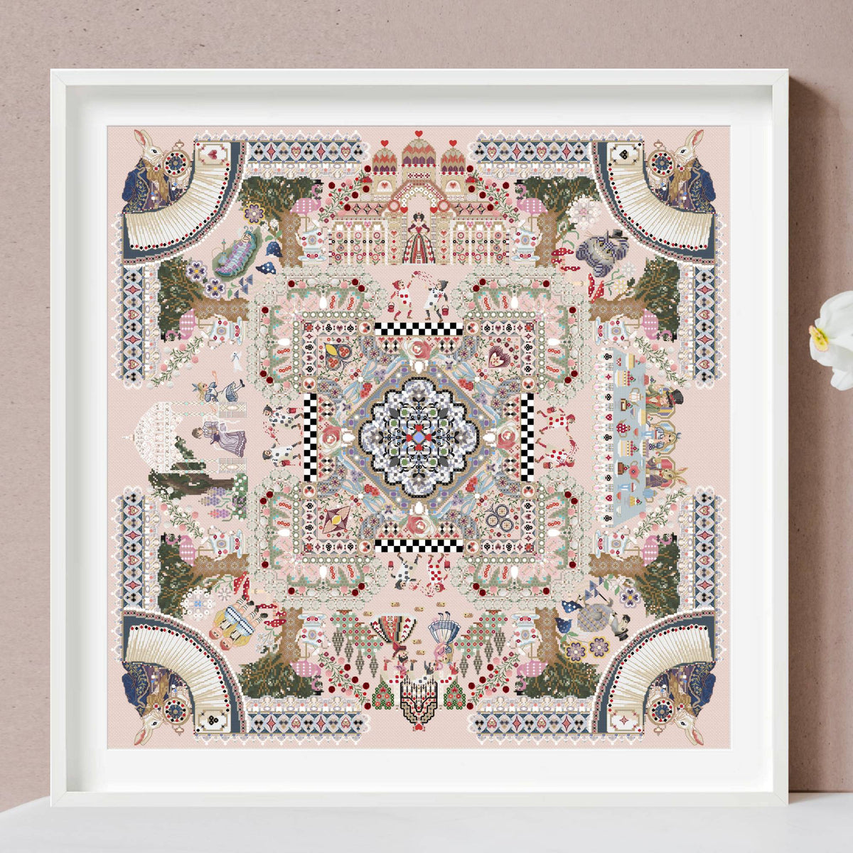 Alice in Wonderland Mandala Cross Stitch PDF