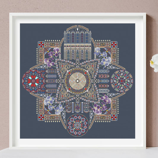 Echoes of Light Mandala Cross Stitch PDF