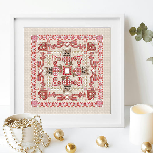 February Mandala Cross Stitch Pattern PDF