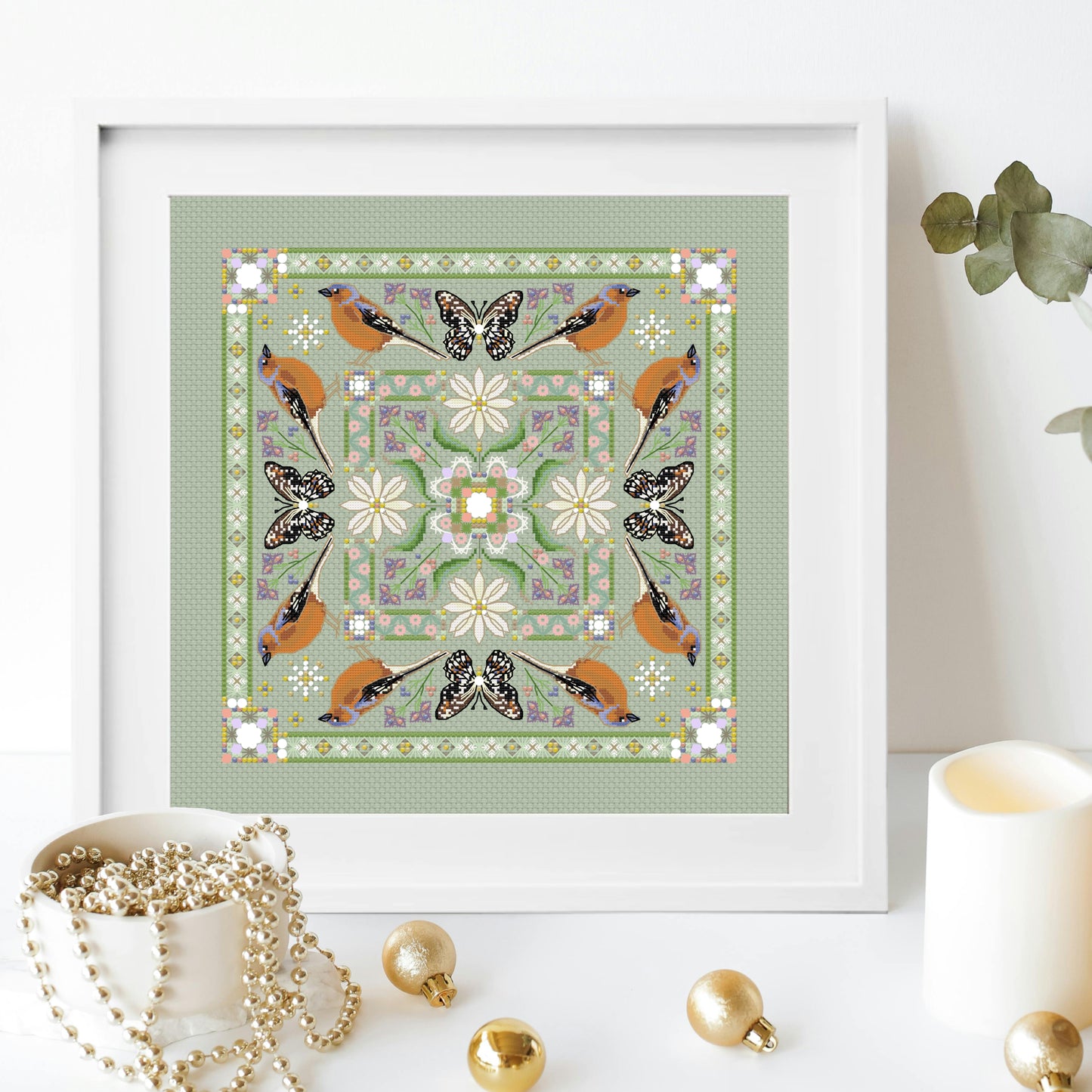 March Mandala Cross Stitch Pattern PDF