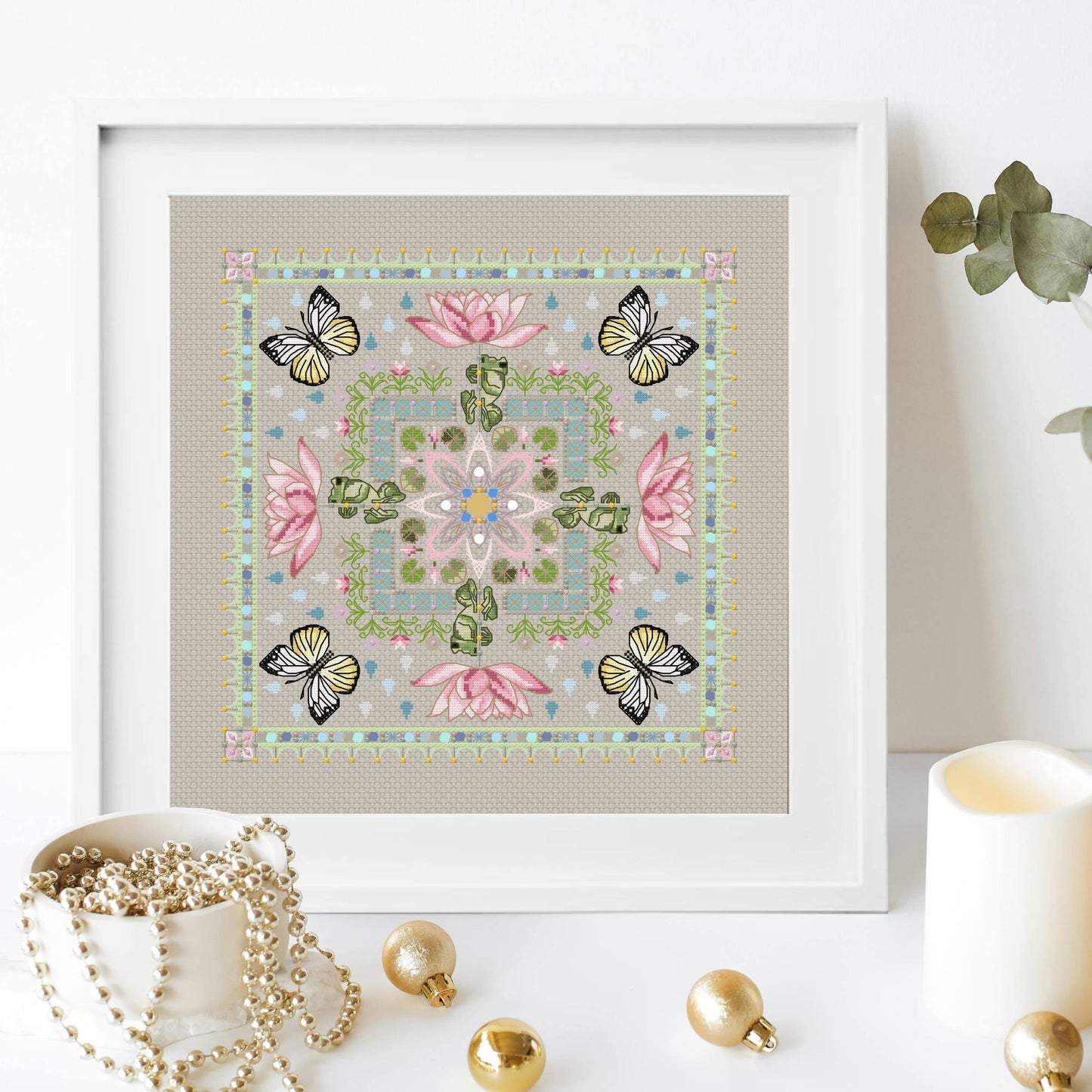 May Mandala Cross Stitch Pattern PDF