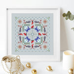 July Mandala Cross Stitch Pattern PDF