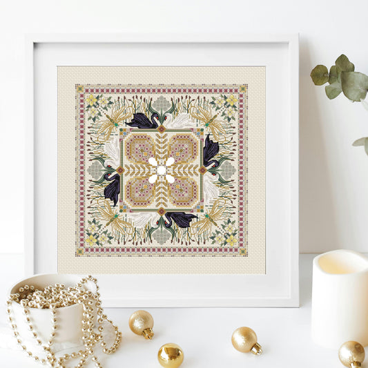 September Mandala Cross Stitch Pattern PDF