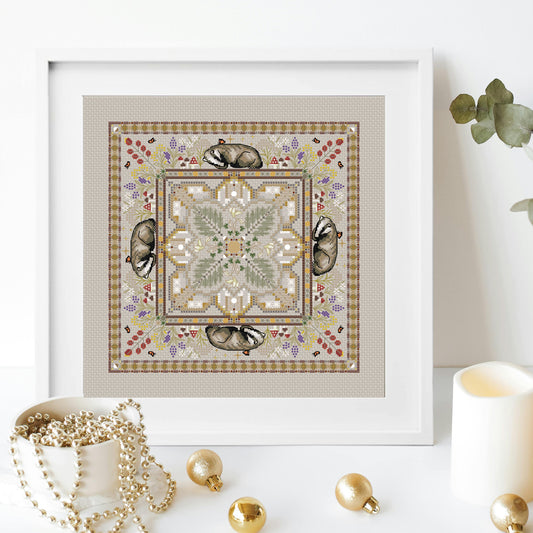 November Mandala Cross Stitch Pattern PDF